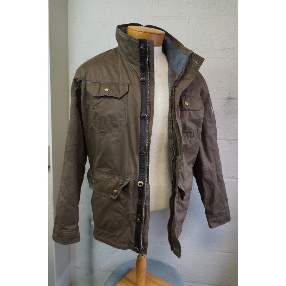 Men's Kuhl Projekt Insulated Kollusion Brown Quilt Lined Zip Up Coat Jacket Sz L - Picture 8 of 14